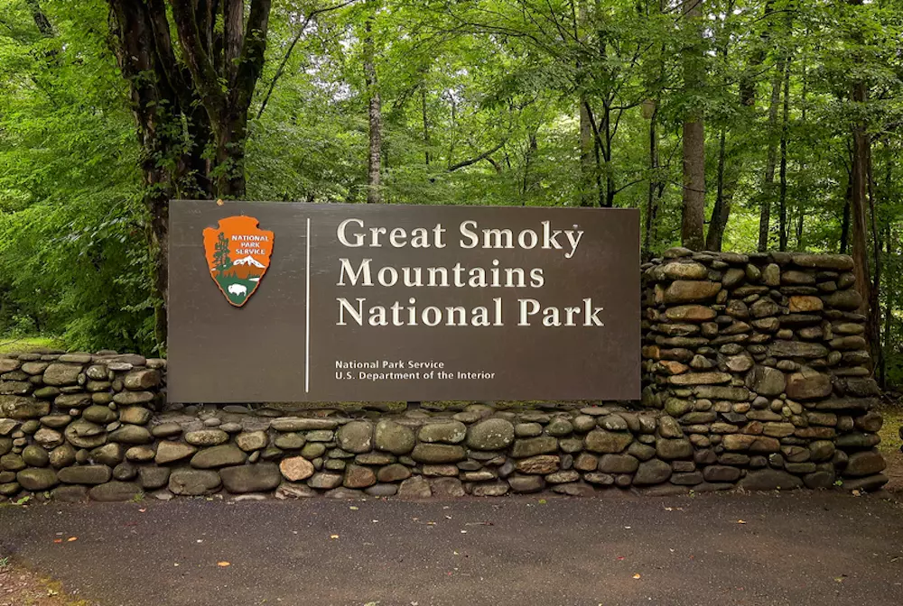 Great Smoky Mountains National Park sign
