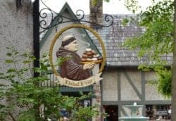 Donut Friar sign in the Village in Gatlinburg